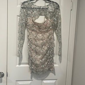 Floral Ruched Mini Dress